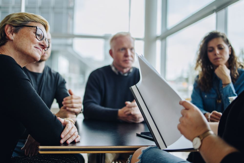 work team discussing